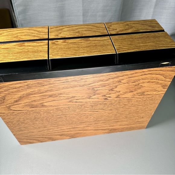 CD/Game faux wood grain holder storage cabinet with 3 pull out drawers holds 66 - Picture 5 of 11